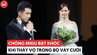 Chồng Midu bật khóc khi thấy vợ trong bộ váy cưới