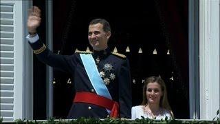 Flags and cheers greet Spain's new King Felipe VI