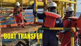 Offshore Life - Boat Transfer from FCB to Platform boat landing | iamjennetneth