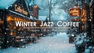 Slow Piano Jazz and Gentle Snowfall for a Relaxing Mood ~ Winter Jazz