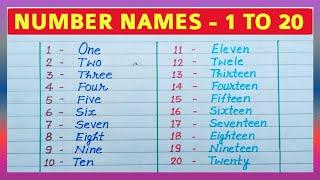 Number Names With Spelling 1 To 20 | Maths | English Numbers | Ginti | #rsgauri