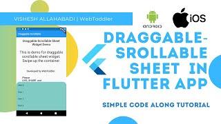 Flutter Code Along - DraggableScrollable Sheet Widget