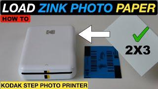 How To Load Zink Photo Paper In Kodak Photo Printer ?