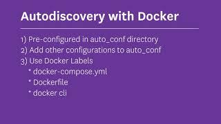 Autodiscovery with Docker Labels updated for Agent v6