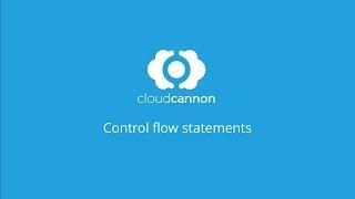 Control flow statements - CloudCannon Casts