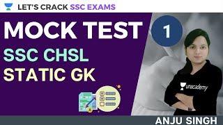 SSC CHSL Static GK [Mock Test 1] | SSC CHSL 2020 | SSC Exam | SSC CHSL Static GK Questions