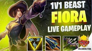 Fiora 1v1 BEAST Build Is CRAZY! - Wild Rift HellsDevil Plus Gameplay