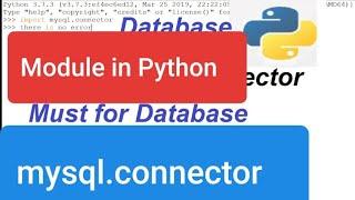 Python Module || How to Download and Install mysql.connector
