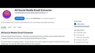 All in one social media Email scraper