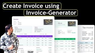 How to Create Invoice using Invoice Generator | Create Invoice on invoice generator