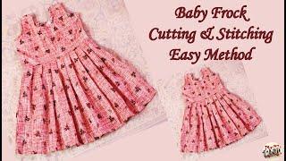 1 year baby cotton frock cutting and stitching in tamil | summer cotton frocks for baby girl