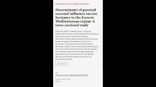 Determinants of parental seasonal influenza vaccine hesitancy in the Eastern Mediterr... | RTCL.TV