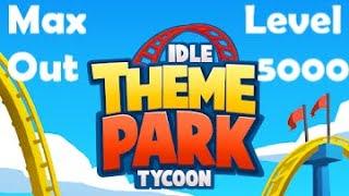 Idle Theme Park Tycoon Recreation Game Max Level 5000 Max Out 5 Star Rating Gameplay Android iOS