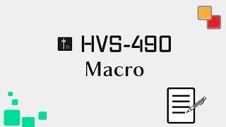 【Tutorial】"HVS-490" Video Switcher｜Macro