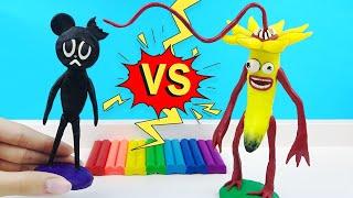 Banana eater and Cartoon mouse with Clay | Trevor Henderson Creatures. Plasticine Tutorial