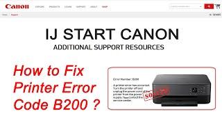 Canon Printer Error Fix B200 / B201 / B202 / B203 / B204 - IJ Start Canon