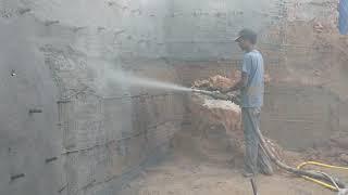 shoring work using soil nailing and shotcreting method