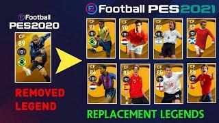 REMOVED LEGENDS IN PES 21 AND REPLACEMENT  | PES 2021