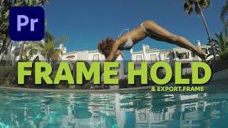 Freeze video using Frame Hold options - Premiere Pro basics tutorial