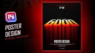 Poster Design in Photoshop | Typographic effect poster design I  Movie Poster