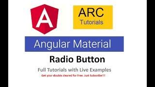 Angular Material Tutorial - Angular Material Radio Button | Angular Tutorials For Beginners