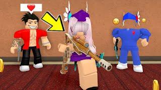 TROLLING as a RICH E-GIRL with the #1 GUN in Roblox MM2!