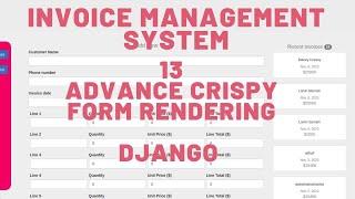 13 How to do ADVANCED FORM RENDERING with CRISPY FORMS in Django – INVOICE MANAGEMENT SYSTEM
