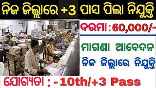 Odisha District Level Jobs 2024 ! District Level Job Vacancy in Odisha ! Odisha Govt Job Updates