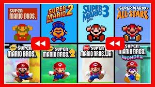 ⏪REVERSE Evolution of Super Mario Bros. GAME OVER Screens