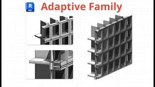 Facade adaptive family | Revit tutorial