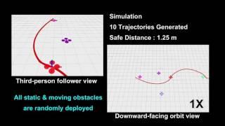 Quadrotor trajectory generation in dynamic environments using semi-definite relaxation