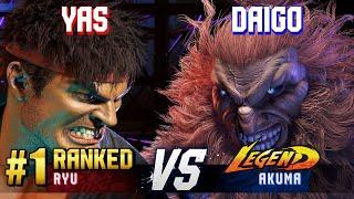 SF6 ▰ YAS (#1 Ranked Ryu) vs DAIGO (Akuma) ▰ High Level Gameplay