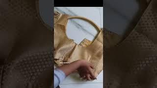 simple aari work blouse with normal needle, normal blouse makeover to designer blouse simple brooche