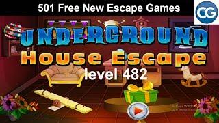 [Walkthrough] 501 Free New Escape Games level 482 - Underground house escape - Complete Game