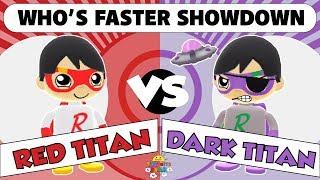 Tag with Ryan - Red Titan Vs Dark Titan | Who's Faster