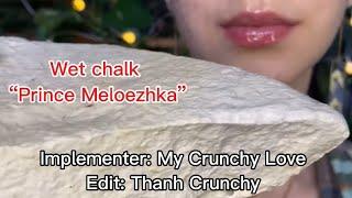 ASMR Relax Enjoy edible chalk  edible clay with sounds crunch dry  wet with paste clay