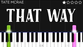 Tate Mcrae, Jeremy Zucker - that way | EASY Piano Tutorial