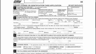 California Driver License Application DL44