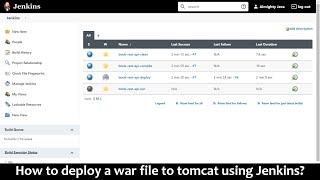 Deploy a war file to Tomcat using Jenkins | Automate The Deployment Process using Jenkins