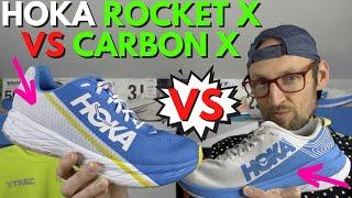 Hoka One One Rocket X vs Carbon X | Carbon plate shoe comparison | Best Hoka Race Shoe? | eddbud