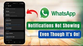 WhatsApp Notification Not Showing on Home Screen ! (Fixed)