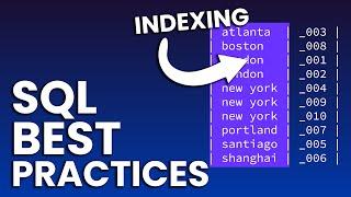 SQL indexing best practices | How to make your database FASTER!