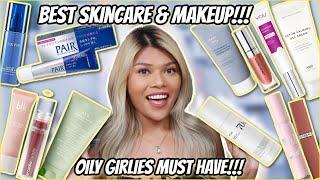 BEST SKINCARE & MAKEUP FOR OILY ACNE PRONE SKIN! I SWEAR YOU NEED THESE GIRL!