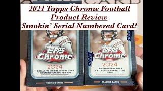 2024 Topps Chrome Football Retail Blaster & Hanger Box Review - Fun Serial Numbered Hit!