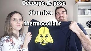 DÉCOUPE ET POSE D'UN FLEX THERMOCOLLANT / SILHOUETTE CAMÉO 4