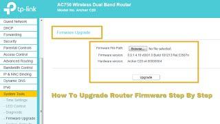 Tp Link Router Firmware Upgrade | How To Upgrade Router Firmware