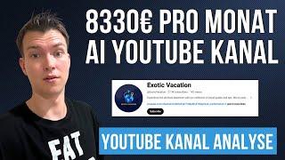 YouTube Kanal @ExoticVacation verdient 8330€ / Monat mit AI Content - Build in Public #49 (30.06.)