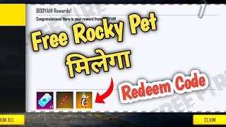 Rocky Pet or Surfboard Sabko Milega Free | Free Fire Redeem Code