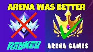 Why Fortnite Arena Mode was BETTER Than Ranked and Needs To Return...