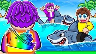 I Pretended to be a NOOB in Roblox Sharkbite, Then used a $100,000 BOAT!